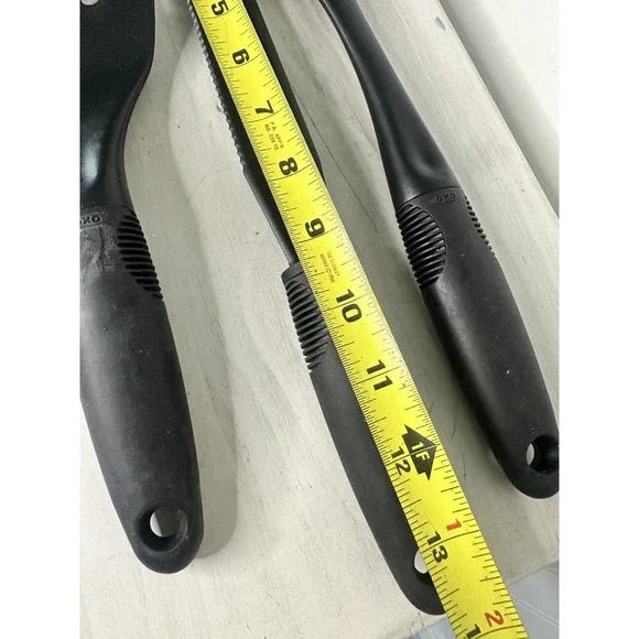 Lot of 3 OXO Good Grips Black Nylon Slotted Turner/ Spatula & Spoon - Picture 2 of 3